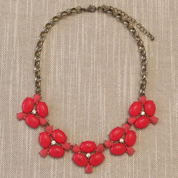 Acetate Statement Necklace | Neon Pink | 18” Adjustable - Picture 1 of 3